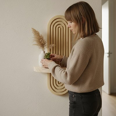 Etagere murale bois