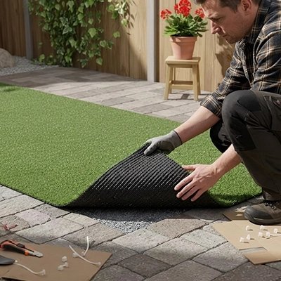 Gazon synthétique en rouleau